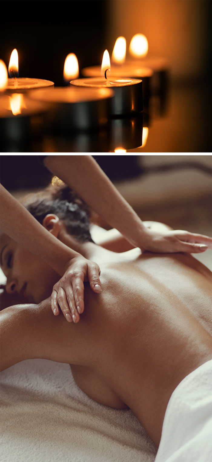 Kerzen Relax Stimmung Rückenmassage